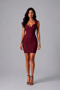 Wine Bandage Dress