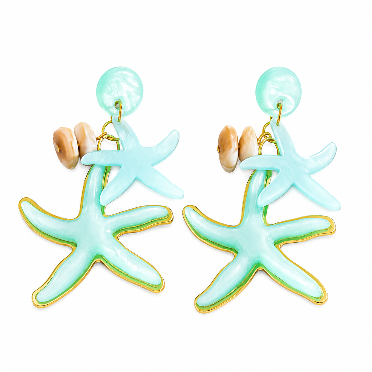Blue Lagoon Starfish Earrings