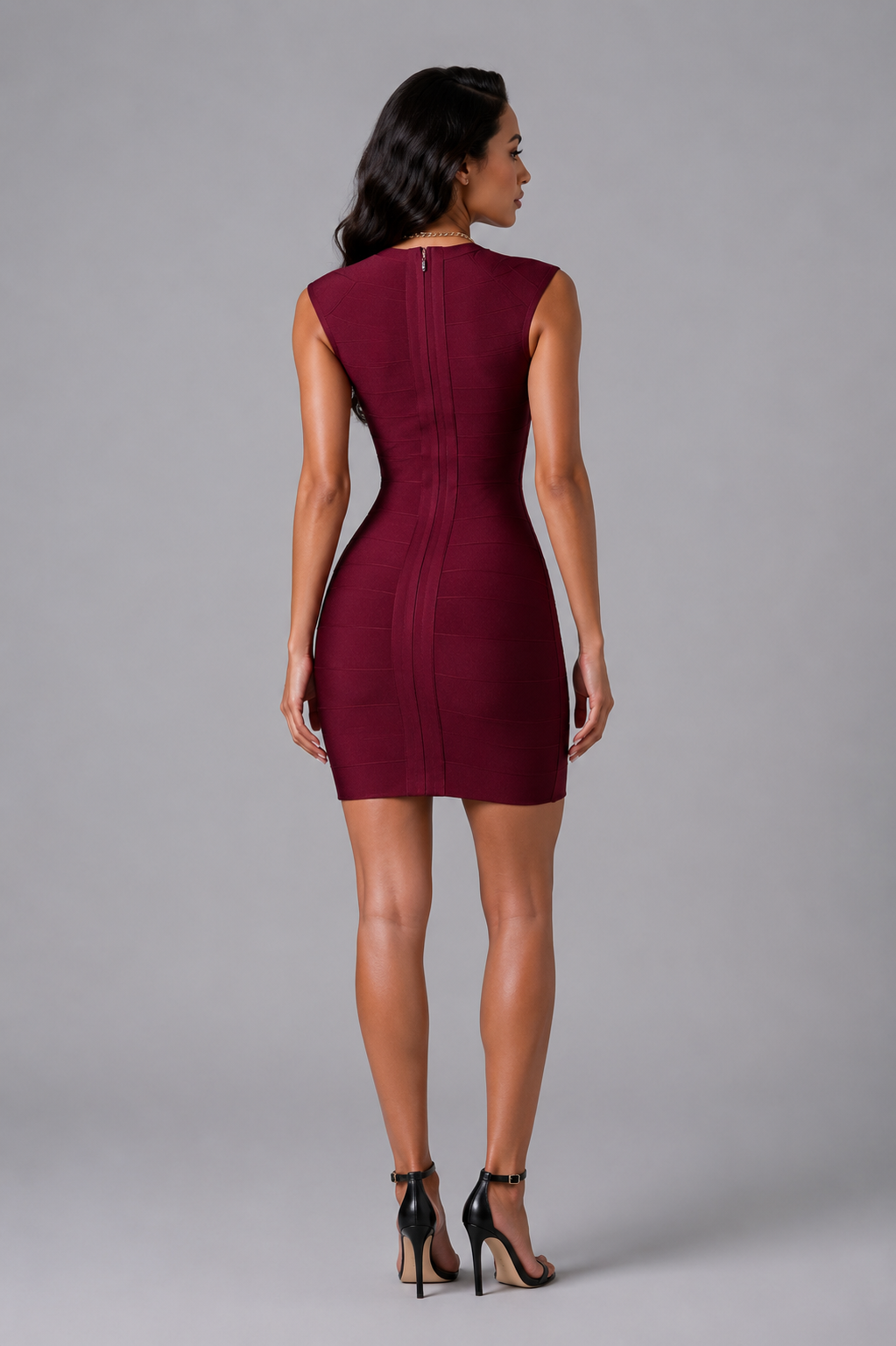 Wine Bandage Dress