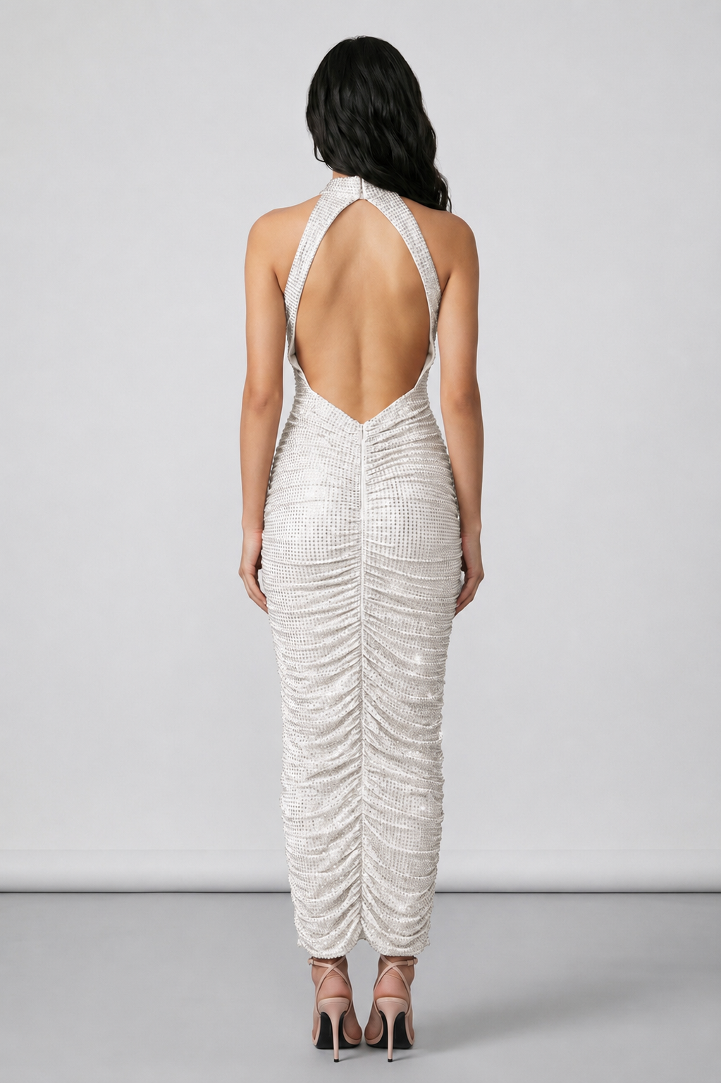Crystal Aura Dress white