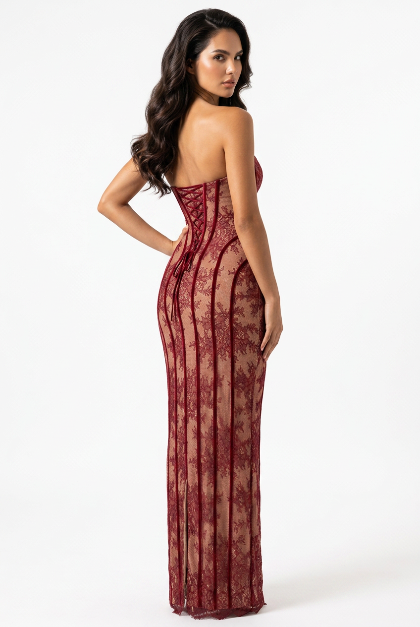 Ruby Veil Gown Dress