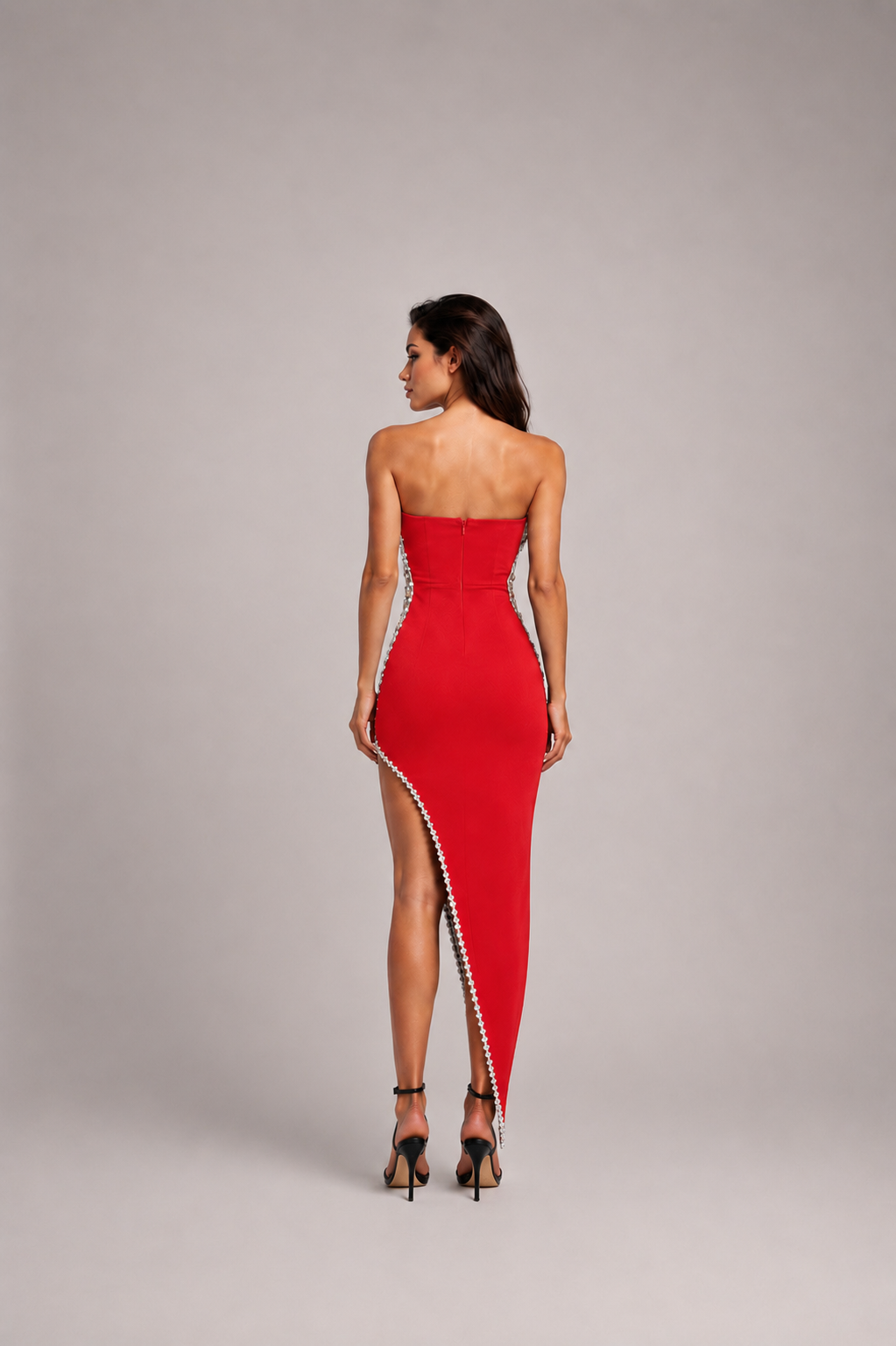 Imperial Crystal maxi Red dress