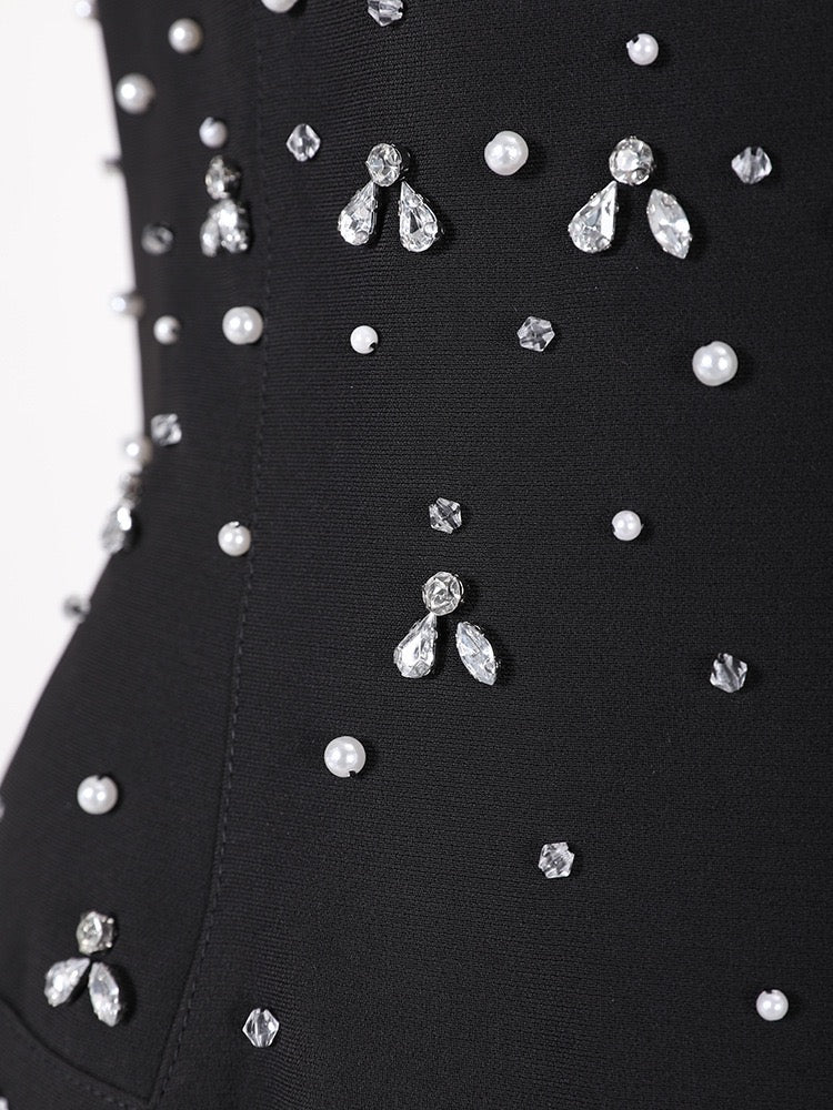 Midnight Crystal Mini Dress